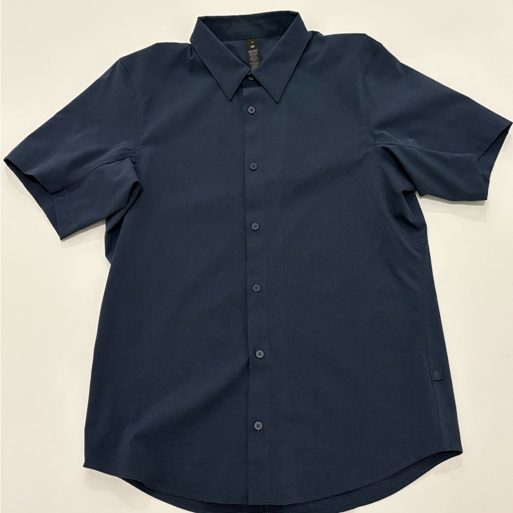 Lululemon Airing Easy Dark Blue Casual Button Down Shirt NWOT